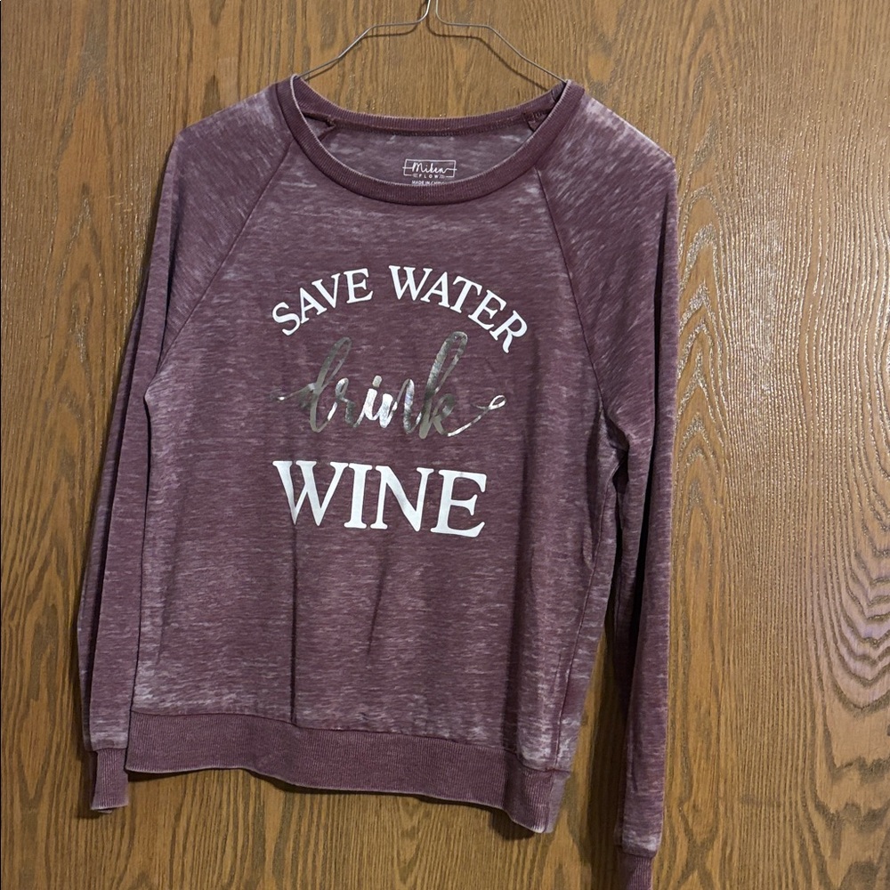 Milken Flow This Sweatshirt  Maroon Graphic Sweatshirt Size S